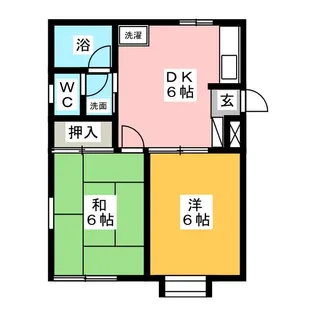 コーポ皆川【1階】の間取り