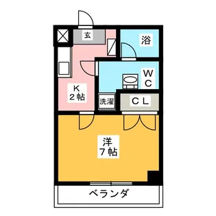 AMBER HOUSE Jingu【7階】の間取り