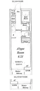 東京都荒川区西尾久1【マンション】の間取り