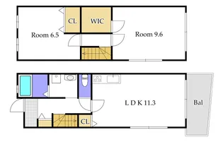 ラ・イース津高の間取り