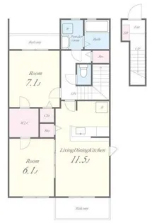 メゾンラフィーネ【2階】の間取り