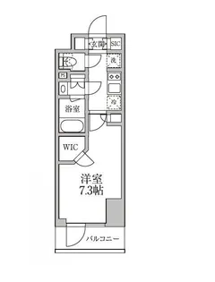 レジディア新御徒町II【7階】の間取り