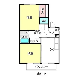 愛知県名古屋市天白区中平4【アパート】の間取り