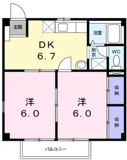 ドヌール・ドゥ【1階】の間取り