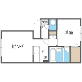 グランメールWEST9【1階】の間取り