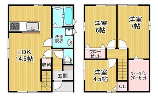 福岡県八女郡広川町大字一條【一戸建】の間取り
