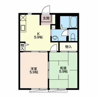 フレグランス金沢B【2階】の間取り