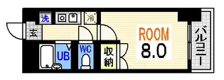 メゾンソレイユ【7階】の間取り