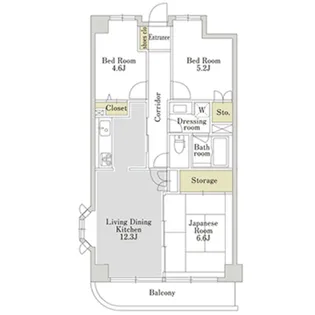 神奈川県横浜市鶴見区下末吉6【マンション】の間取り