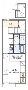 レオパレス日向坂【2階】の間取り