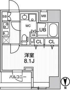 ジェノヴィア浅草橋IIスカイガーデン【13階】の間取り