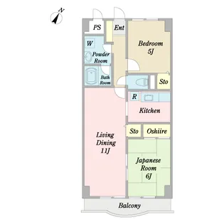 モンターナ壱番館【3階】の間取り