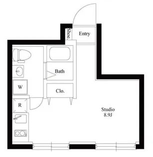 グラウンデュークス西大島【1階】の間取り