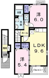 フェリーチェ ラパン【2階】の間取り