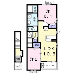 メゾン・ド・コンフォート II【2階】の間取り