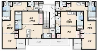 クリエオーレ東中浜【3階】の間取り