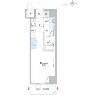 ミリアレジデンス浅草橋【13階】の間取り