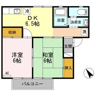 ピースタウン・アイリス B【2階】の間取り