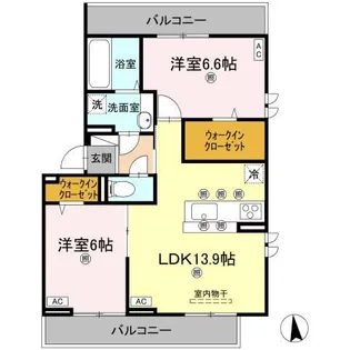 コルコバード【2階】の間取り