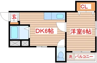 リーベンス二日町【5階】の間取り
