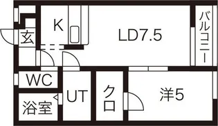クリスタルリジェールE【1階】の間取り