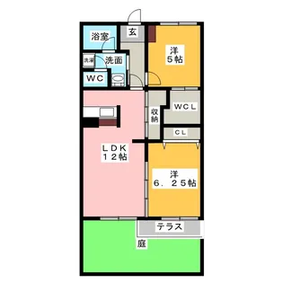 ハイネス神沢【1階】の間取り