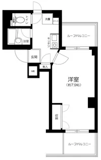プレール ドゥーク新宿曙橋【6階】の間取り