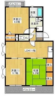ヴァンベール【2階】の間取り