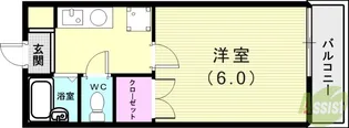 ハイツアウスレーゼII【1階】の間取り