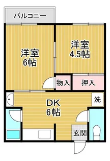 山本ハイツ【2階】の間取り