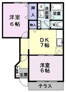 チェリーブラッサムII【1階】の間取り