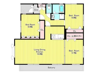 ローサ・フルールII【3階】の間取り