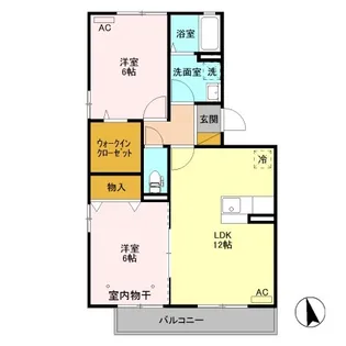 パレロワイヤル C【3階】の間取り