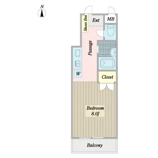 高崎朝日第二ハイツ【5階】の間取り