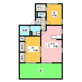 パティオ B【1階】の間取り