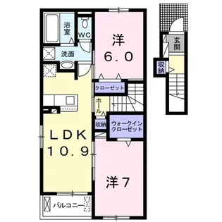 ミルキーウェイB【2階】の間取り