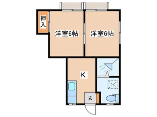 チェリーコーポ【1階】の間取り