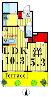 グランセリジェ【1階】の間取り