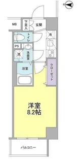 ウィルテラス深川住吉【8階】の間取り