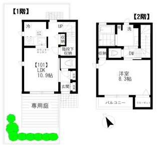 吉祥寺パークハウス【2階】の間取り