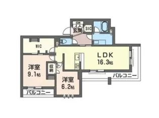 プルーリオン【3階】の間取り