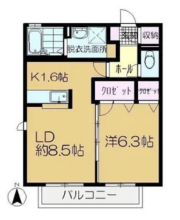 フェリークさくら【1階】の間取り