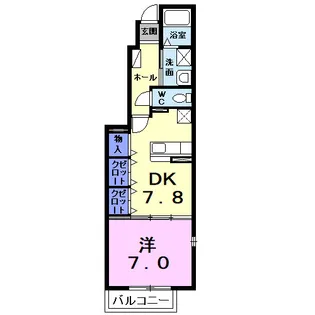 コモドアロッジオII【1階】の間取り
