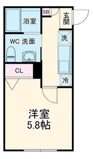 ルミア南鳩ヶ谷【1階】の間取り