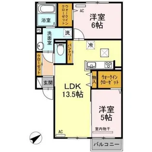 クレスト長束西【1階】の間取り