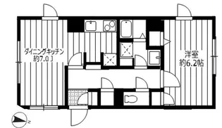 ミレドゥーエ西小山【4階】の間取り