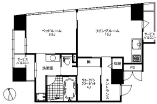 W.O.B.NISHIUMEDA【12階】の間取り