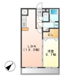 リバーサイド【3階】の間取り