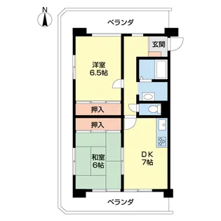 ラフォーレ春日山【5階】の間取り