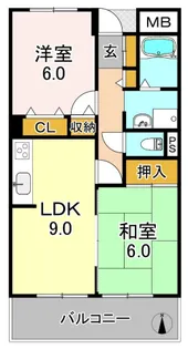 片岡マンションFOUR【5階】の間取り